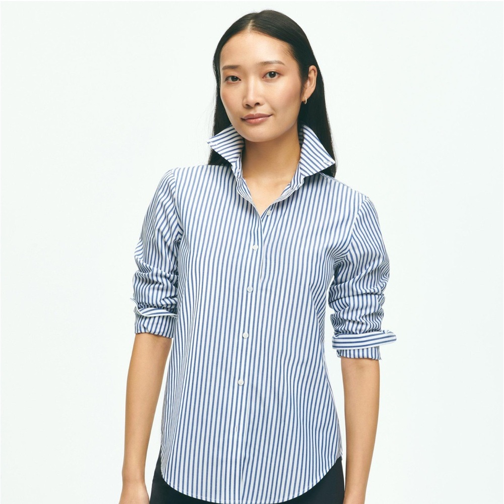 Brooks Brothers - Button up shirt, blue stripe (sz 10)